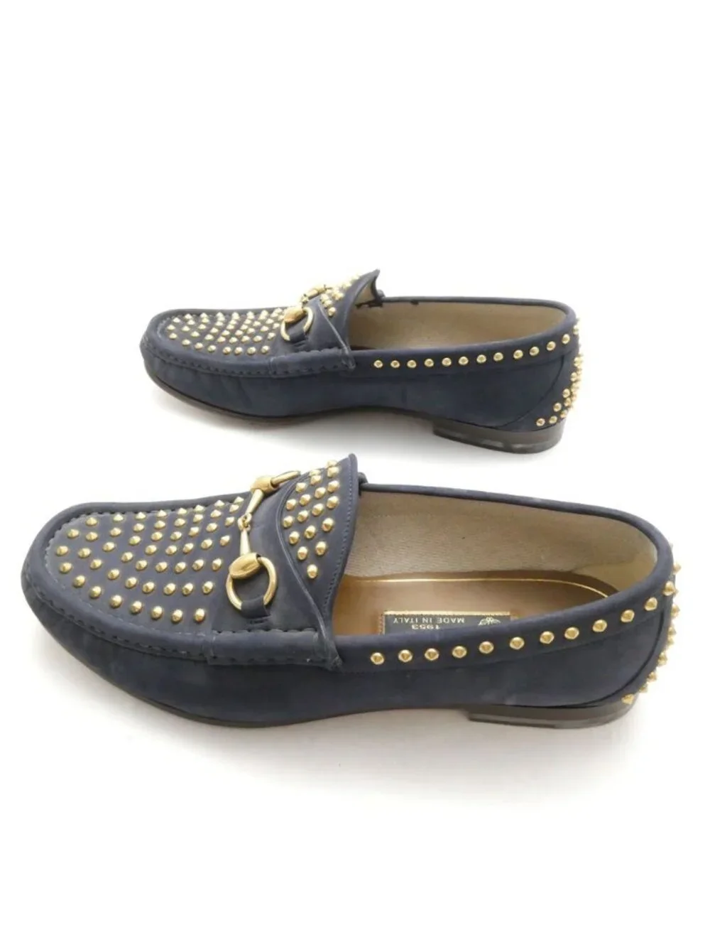 Gucci Horsebit Studded Loafers Shoes Flat 7.5